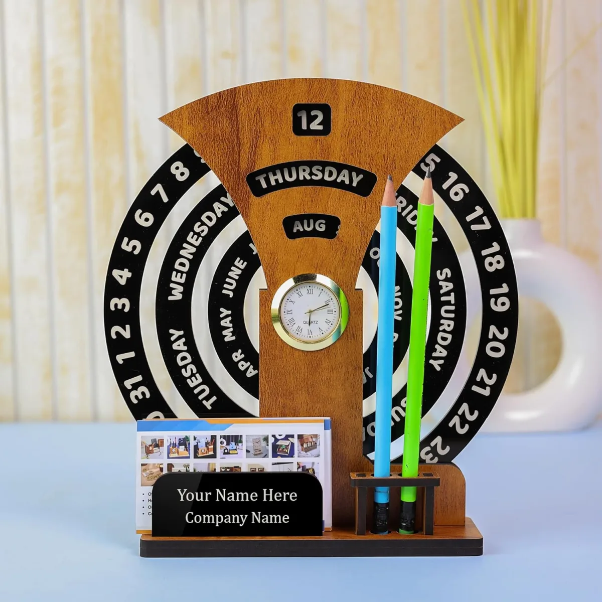 Black Round Vintage Calender