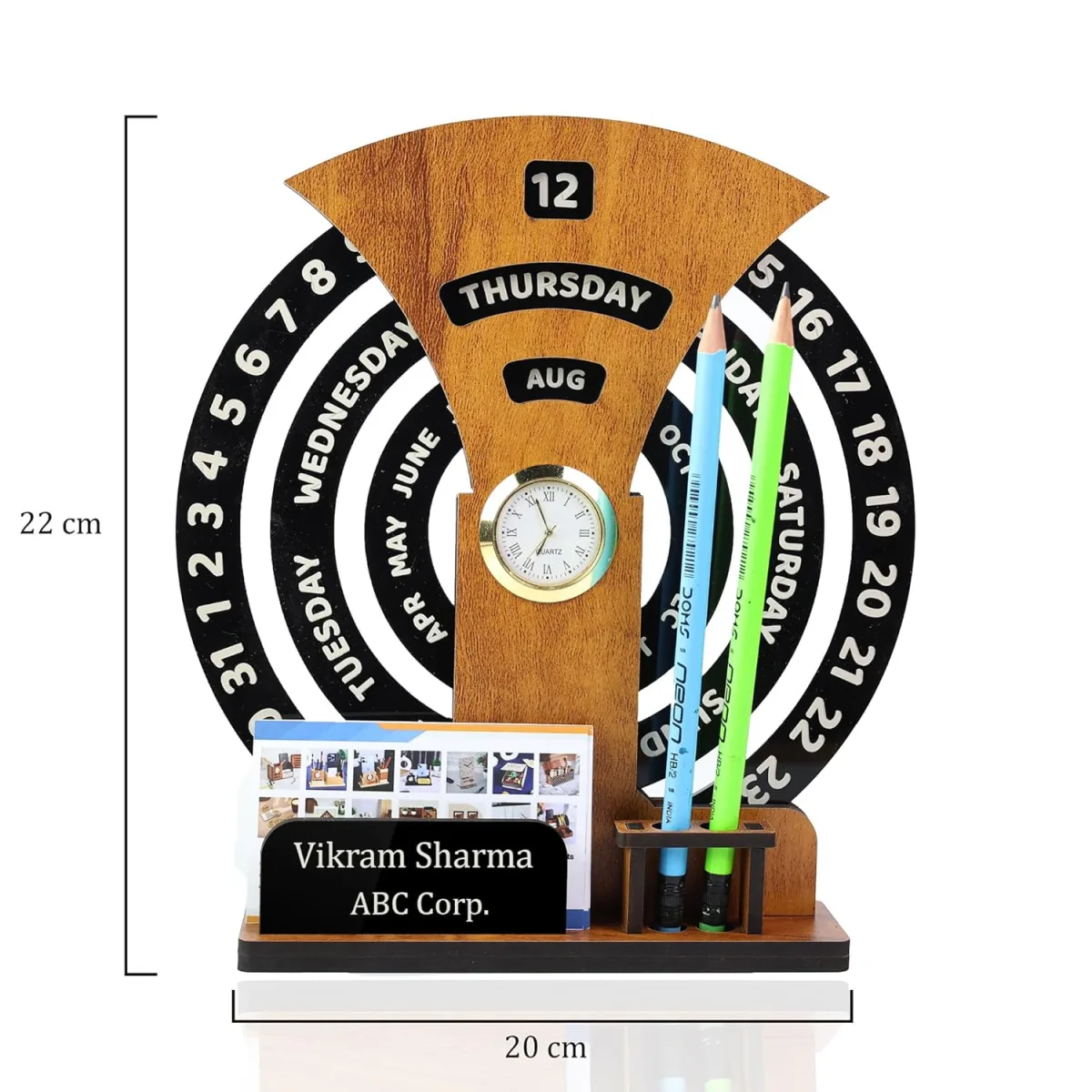 Black Round Vintage Calender