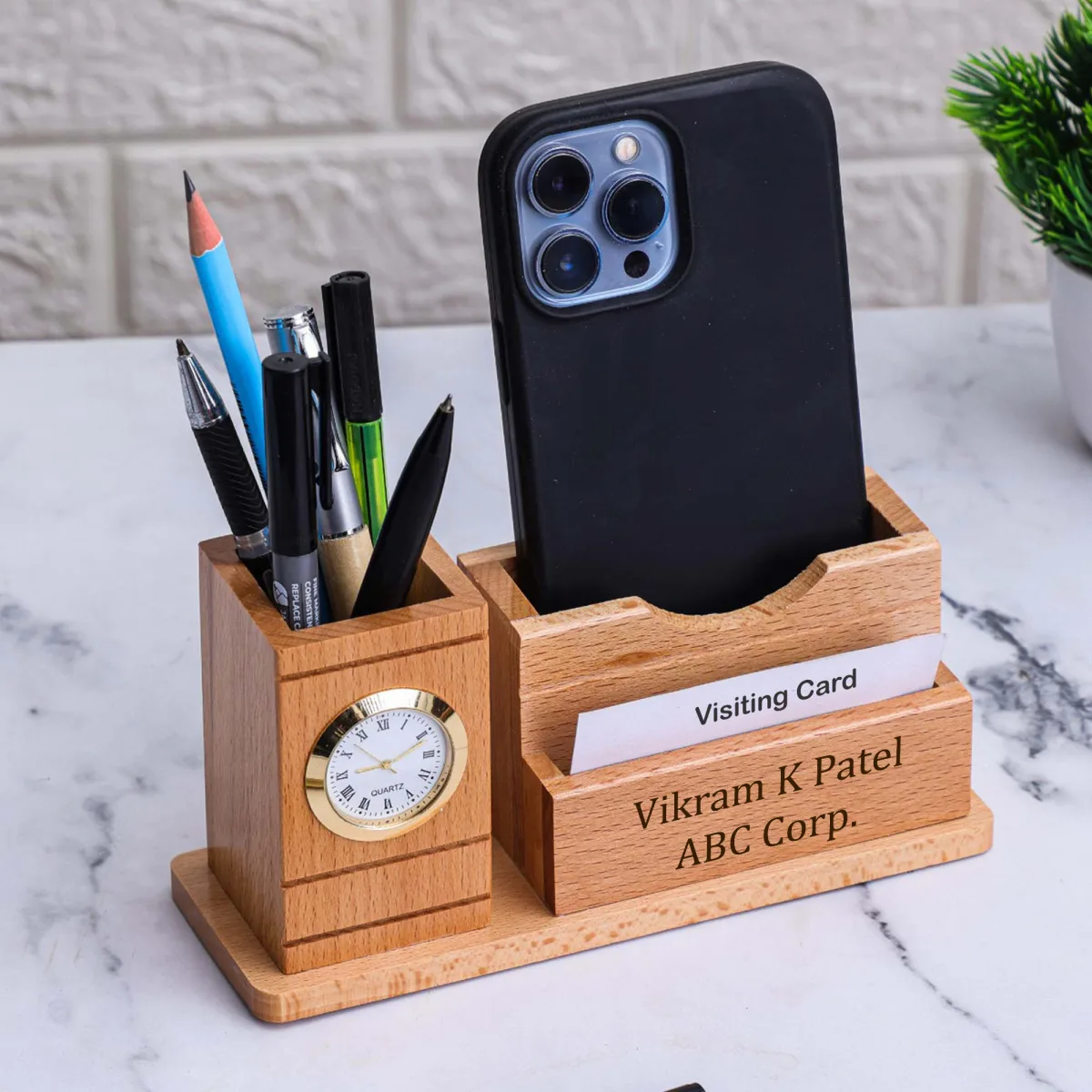 Wooden Pen Stand Vintage